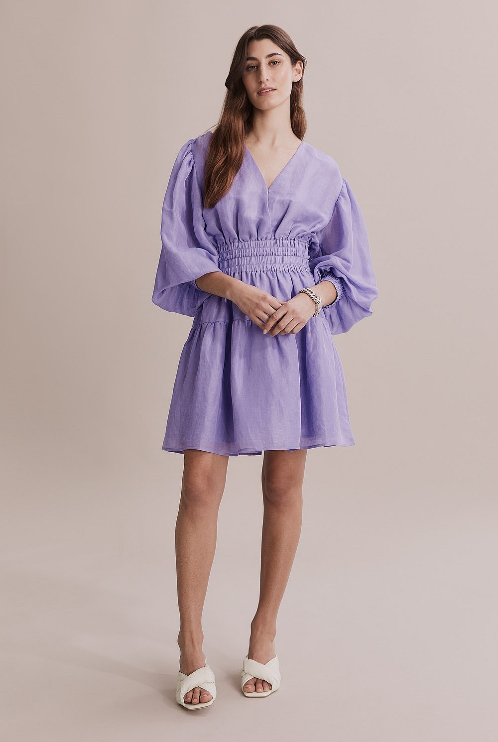 Gathered Detail Mini Dress