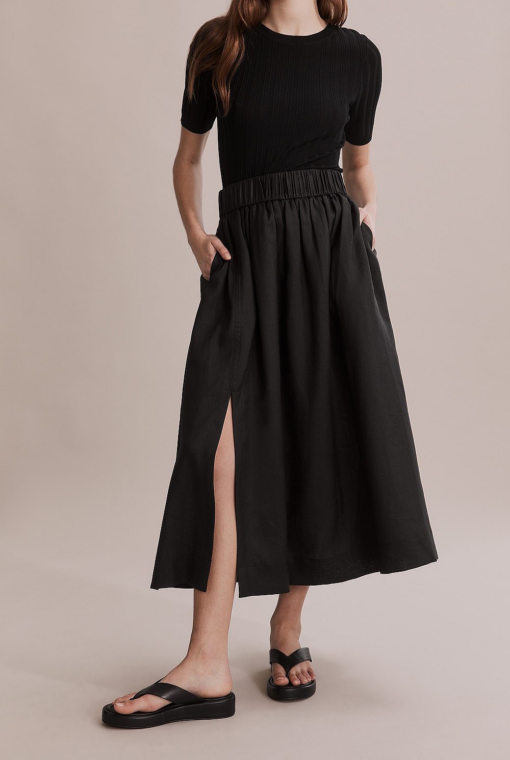 Waistband Detail Skirt