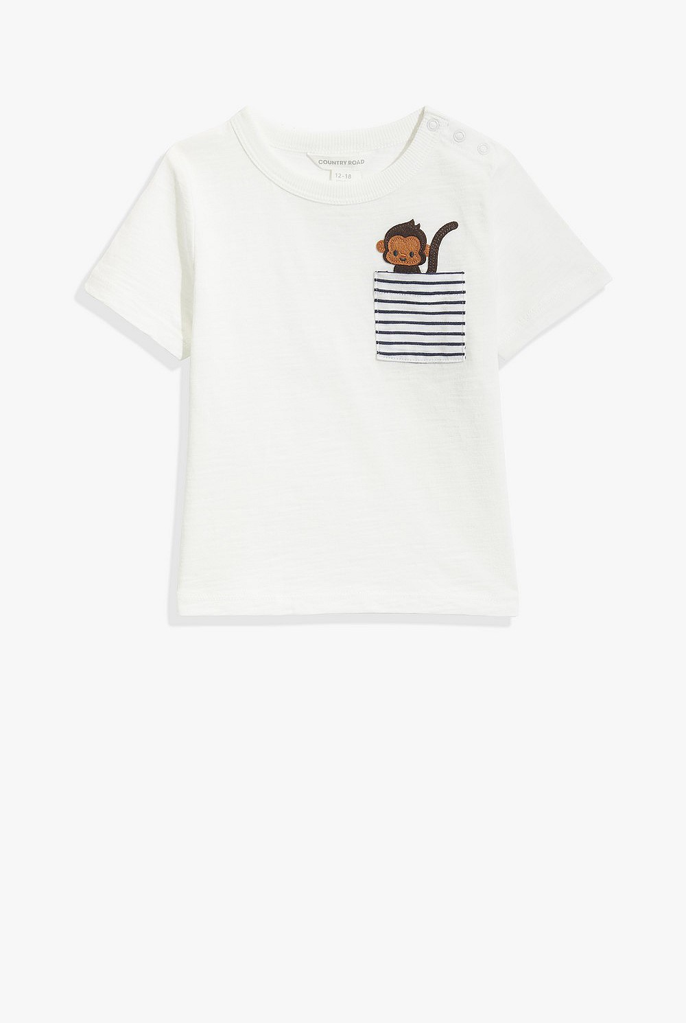 Organically Grown Cotton Monkey Pocket T-Shirt