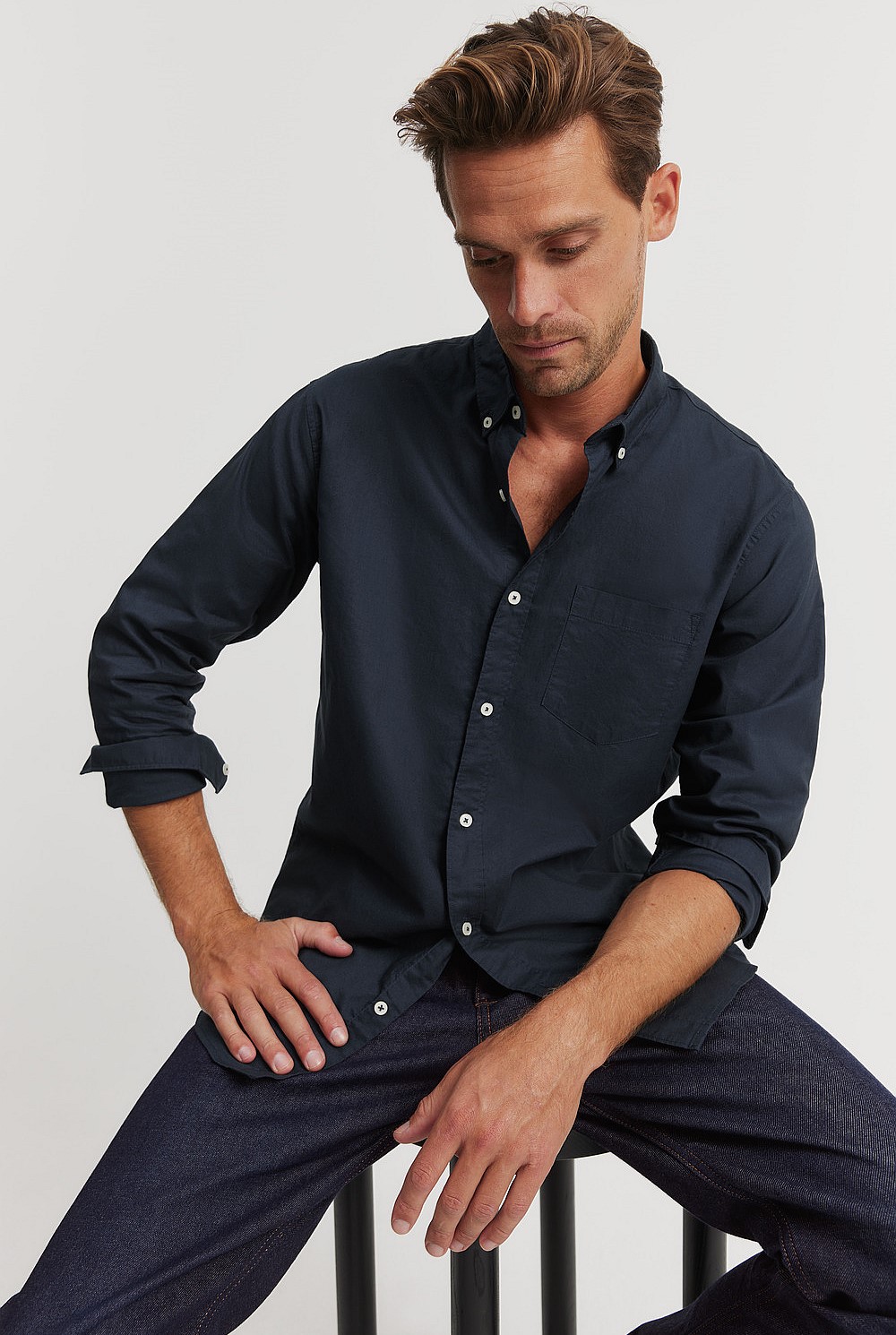 Regular Fit Washed Oxford Shirt