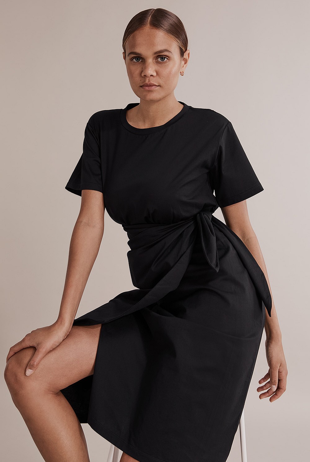 Wrap Front T-Shirt Dress