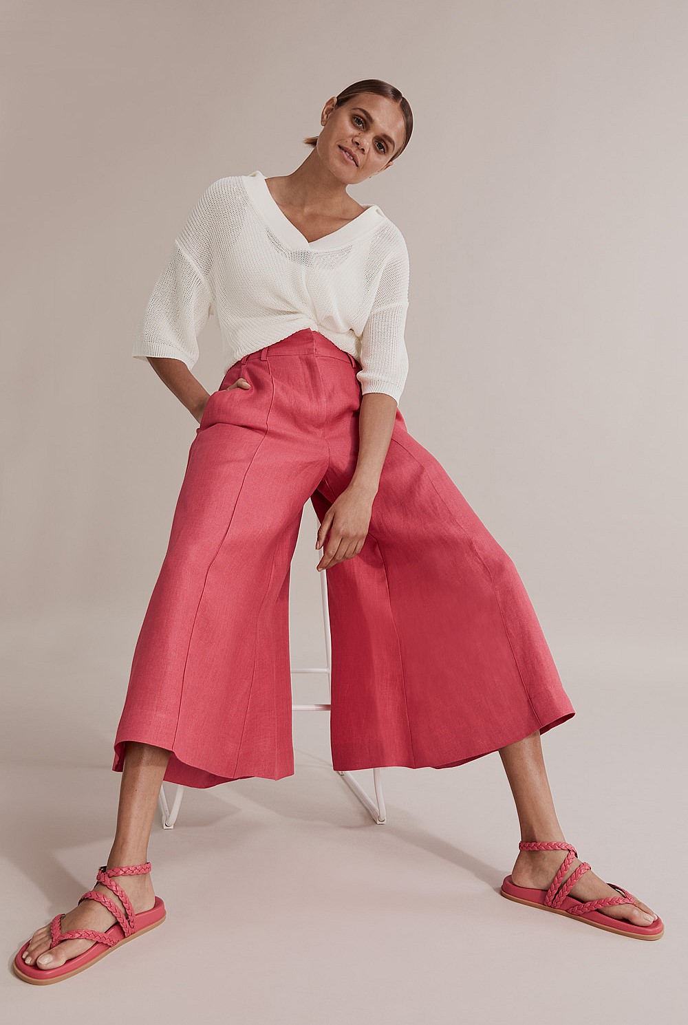 Organically Grown French Linen Culotte