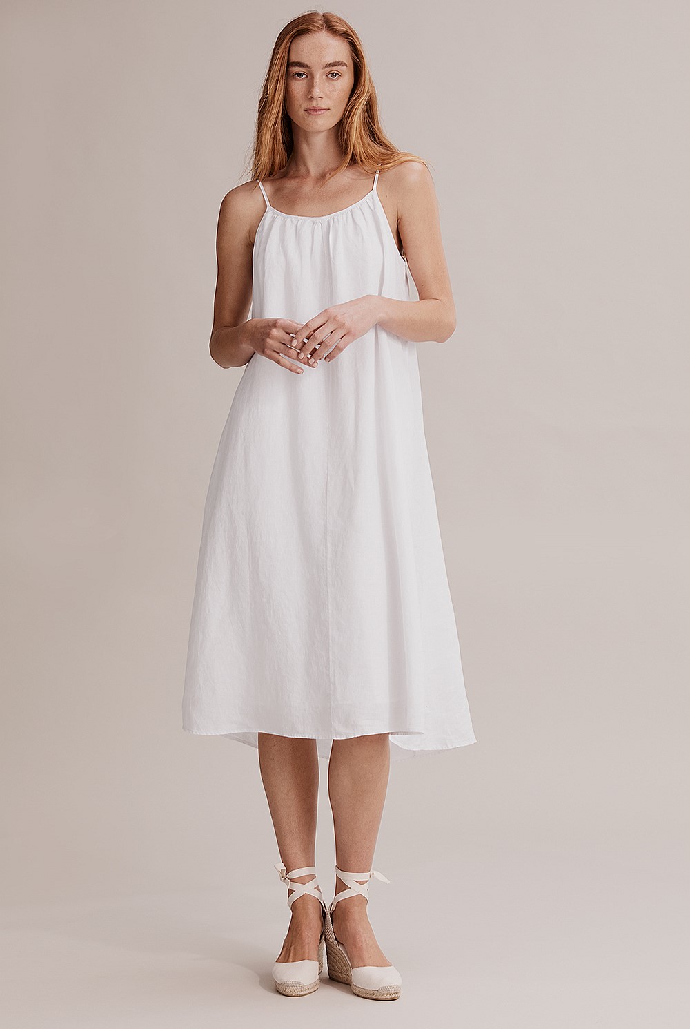 Organically Grown French Linen Midi Dress