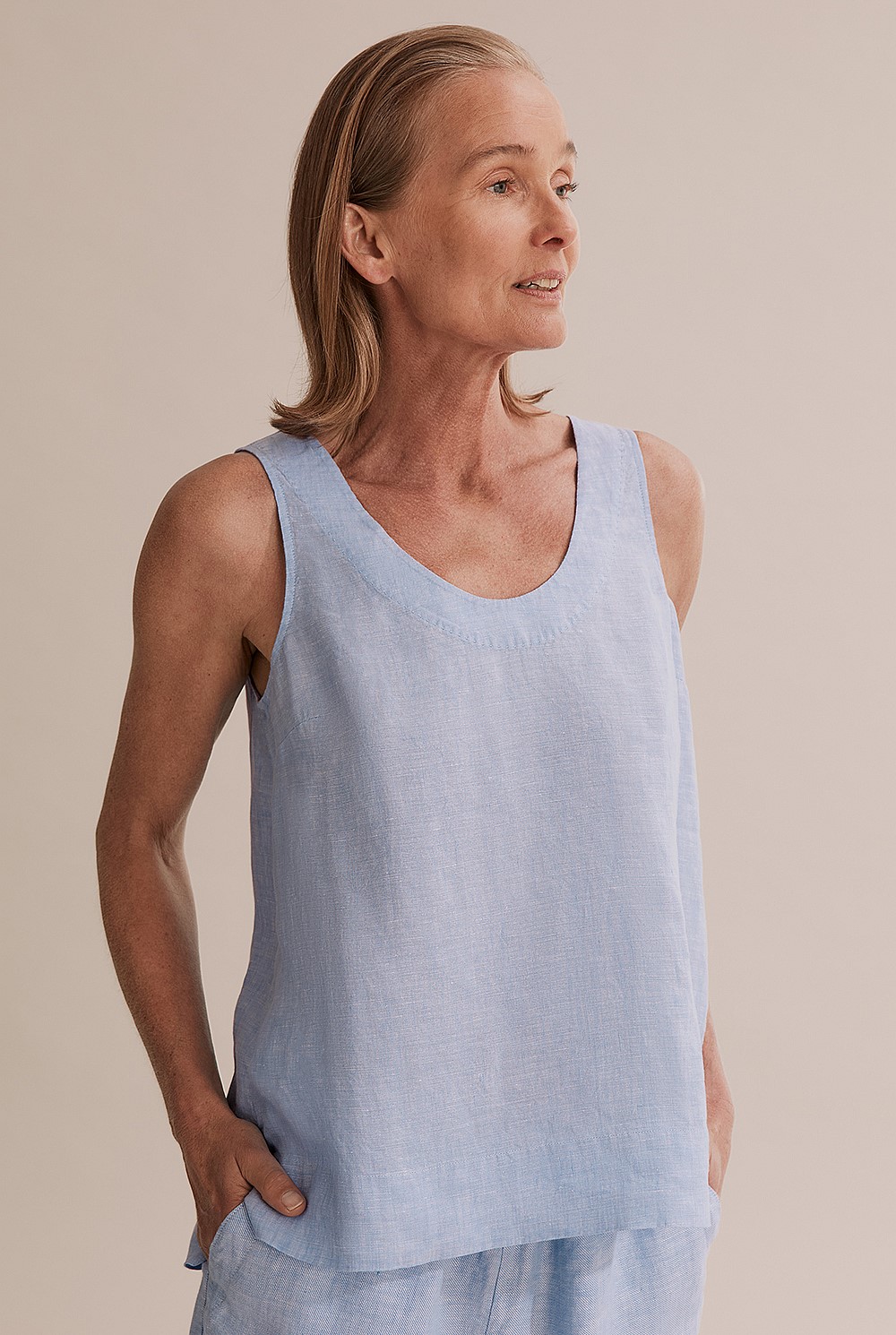 Organically Grown French Linen Tank