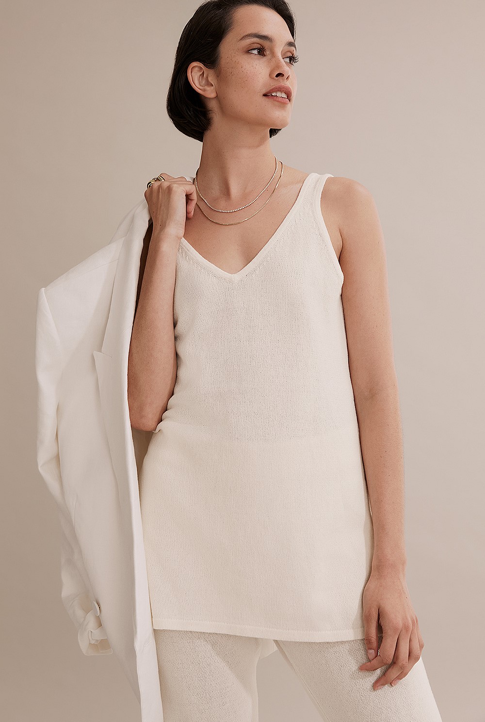 Knit Side Split Tank