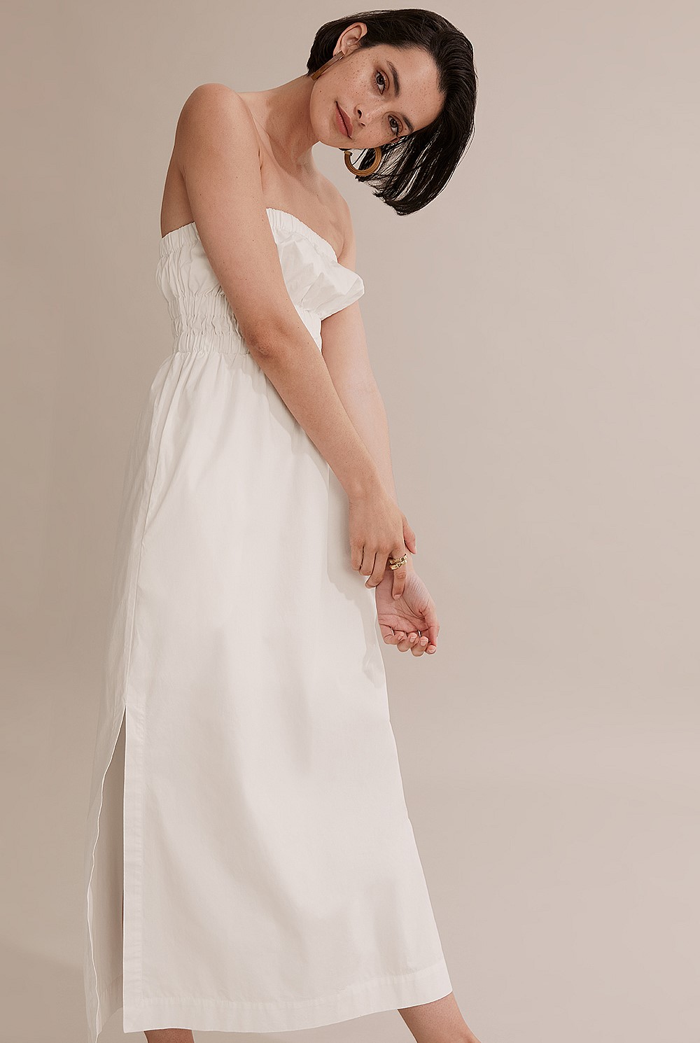 Ruched Bandeau Dress