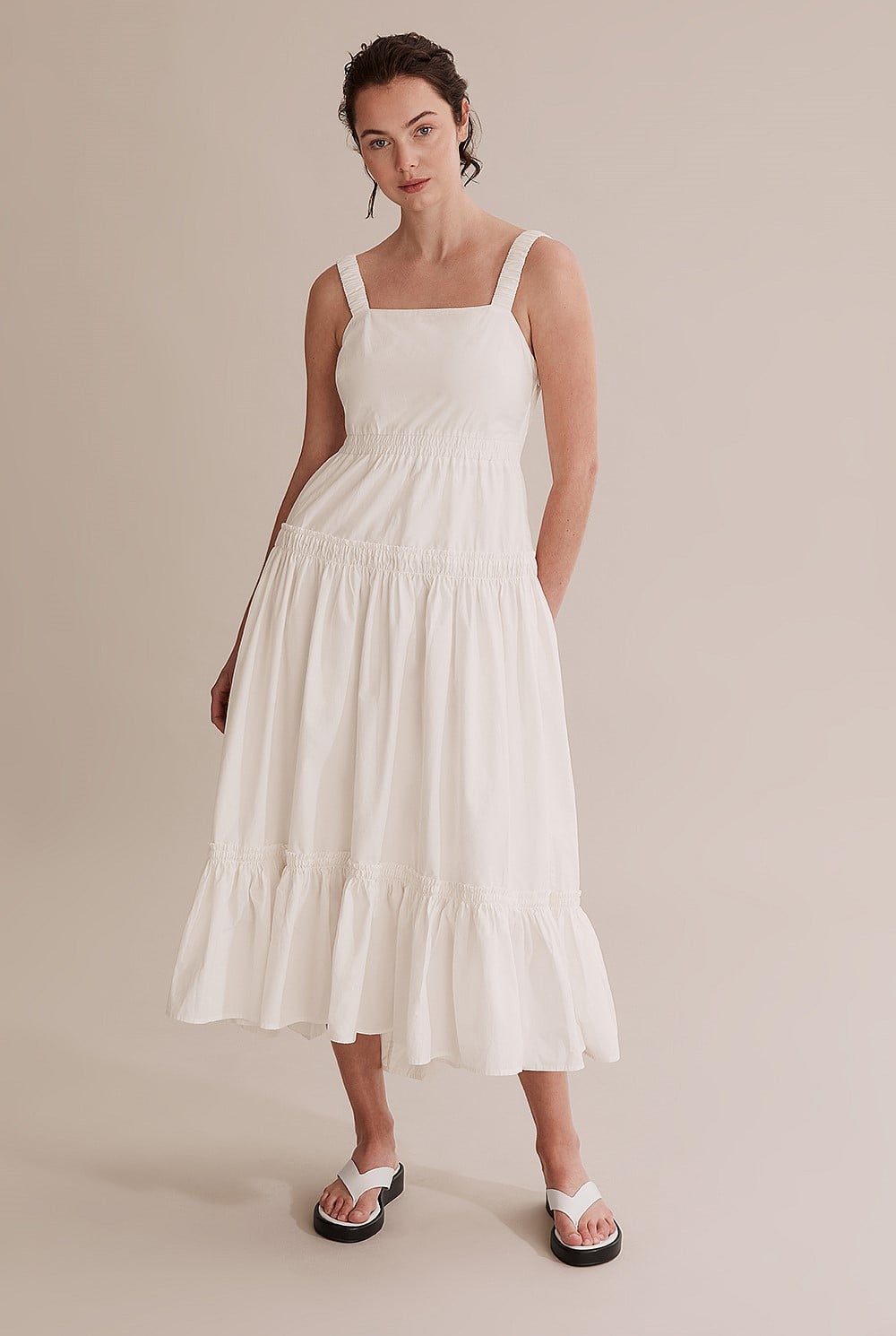 Gathered Hem Maxi Dress