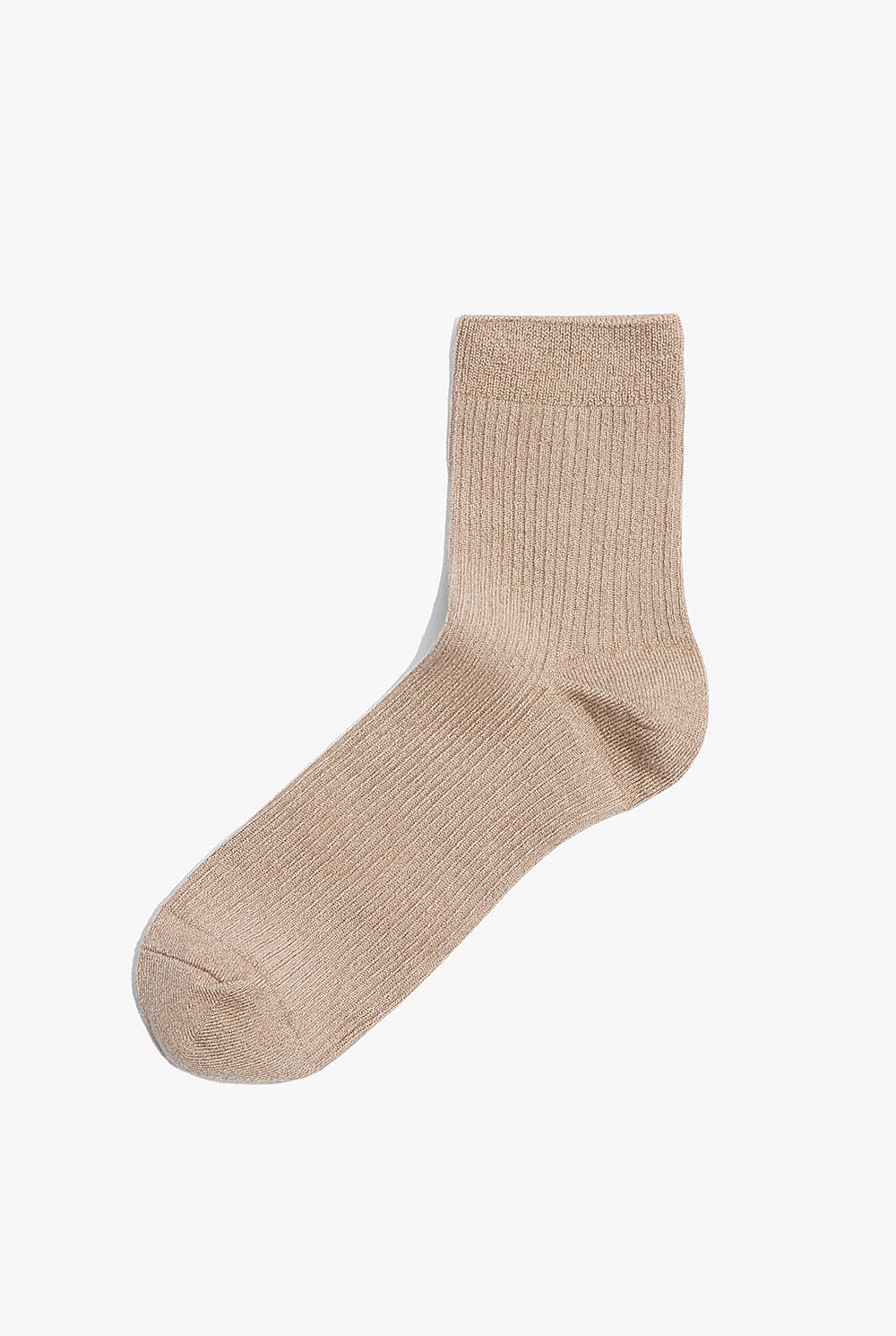 Cotton Ribbed Quarter Crew Sock