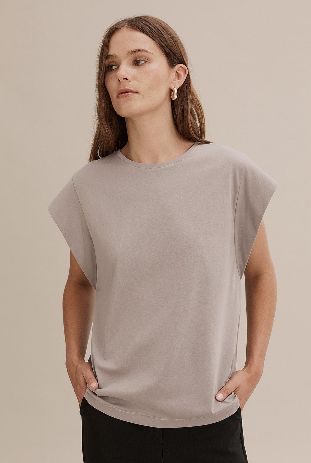 Mercerised Extended T-Shirt