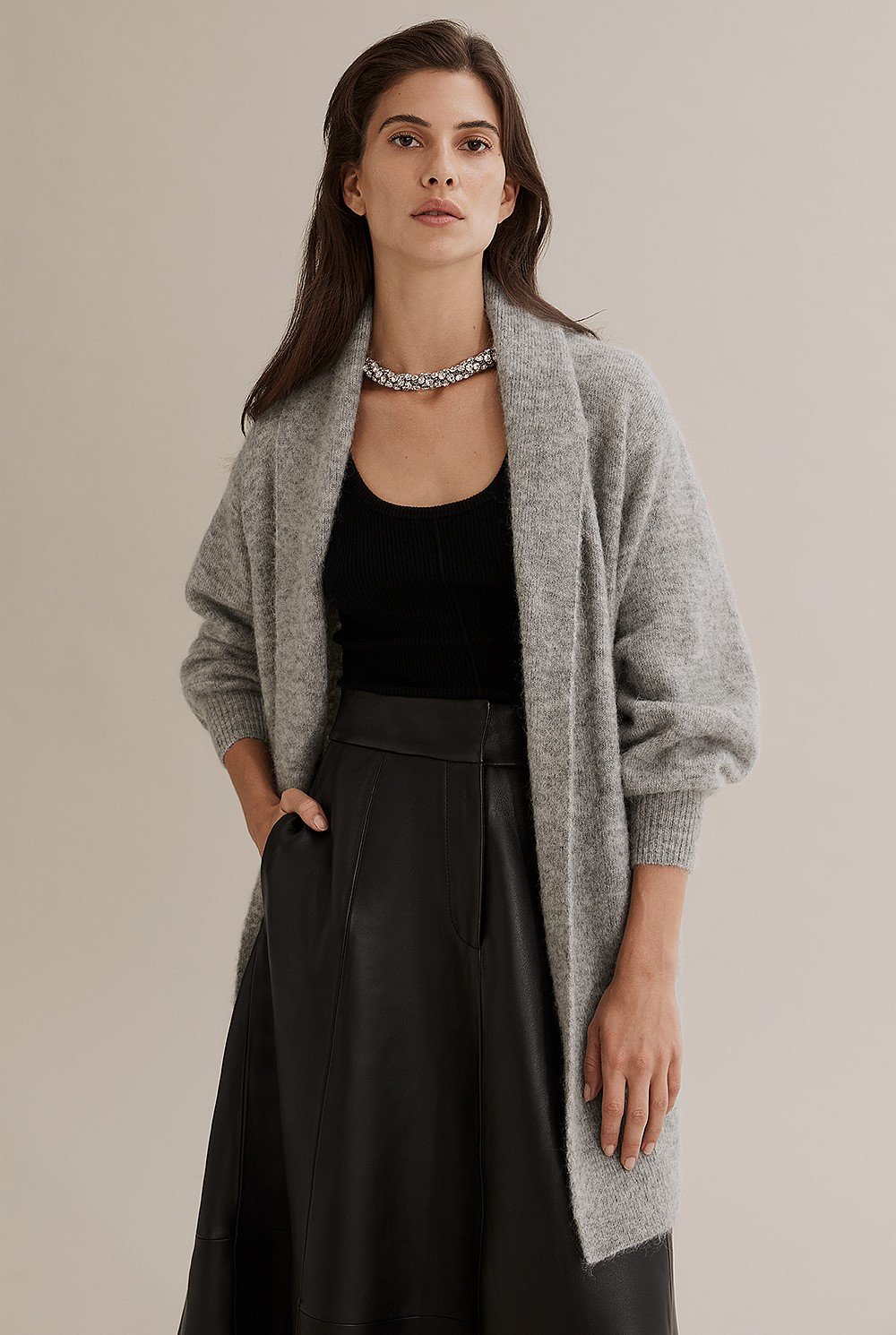 Longline Fluffy Cardigan