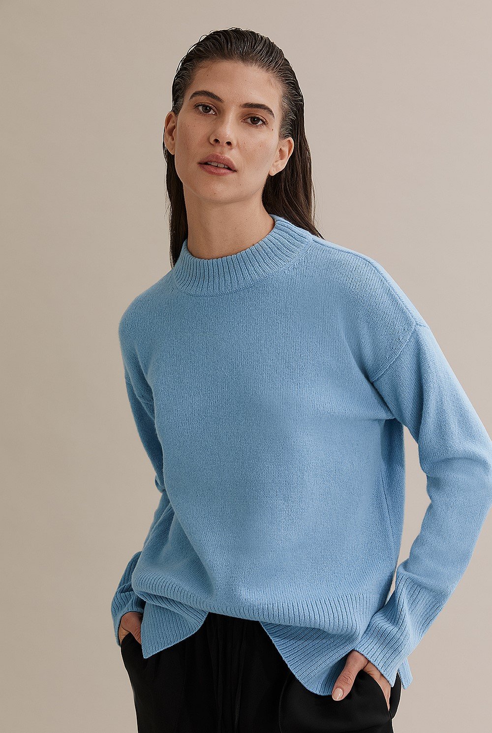 Australian Merino Wool Rib Detail Pullover