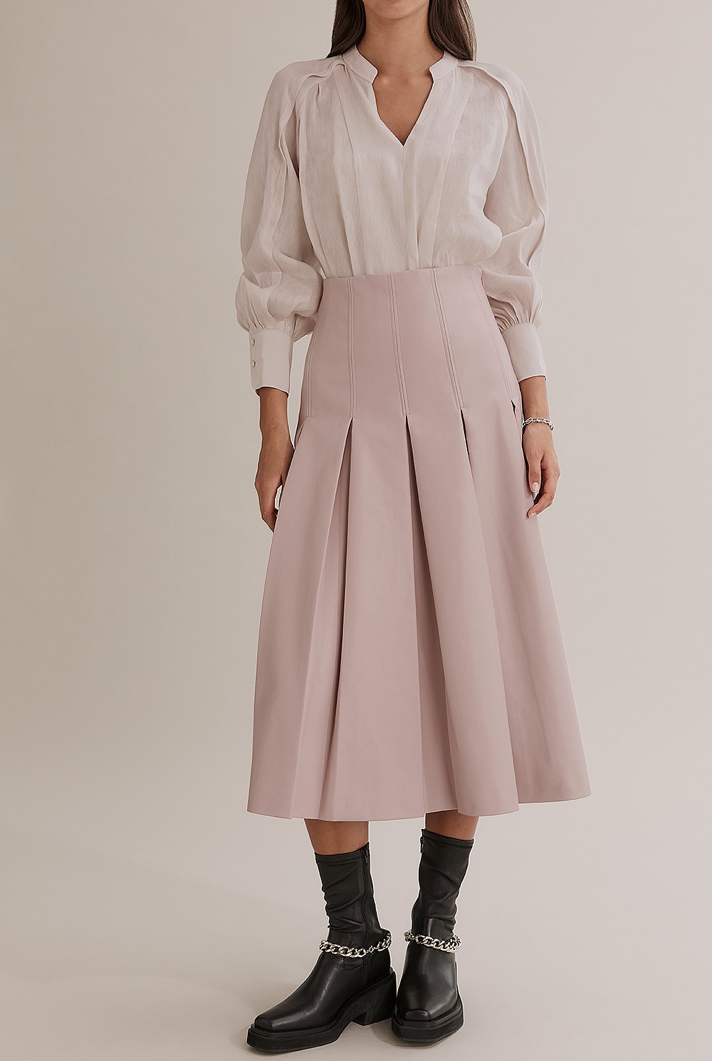 Inverted Pleat Skirt