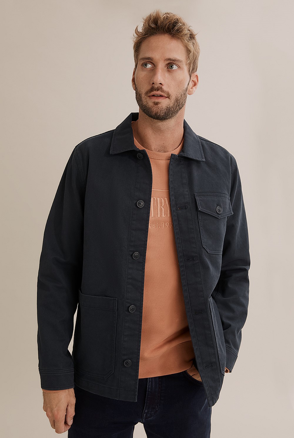 Twill Shirt Jacket