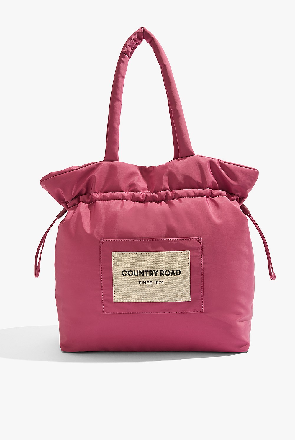 Recycled Polyester Puffer Patch Drawstring Shopper