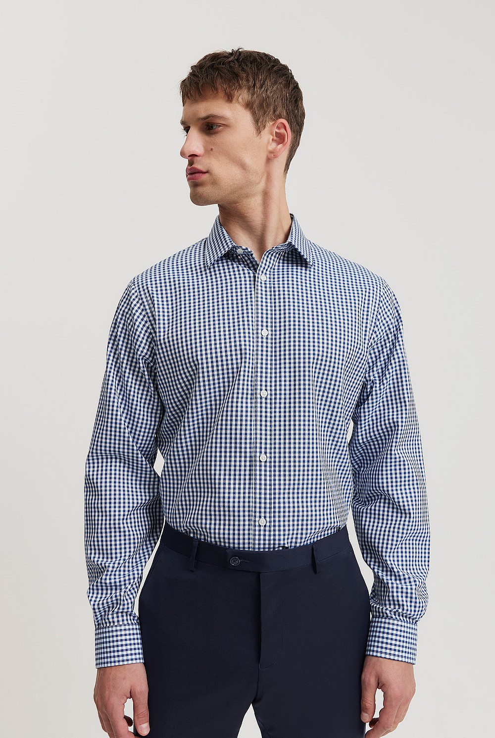 Regular Fit Gingham Travel Shirt