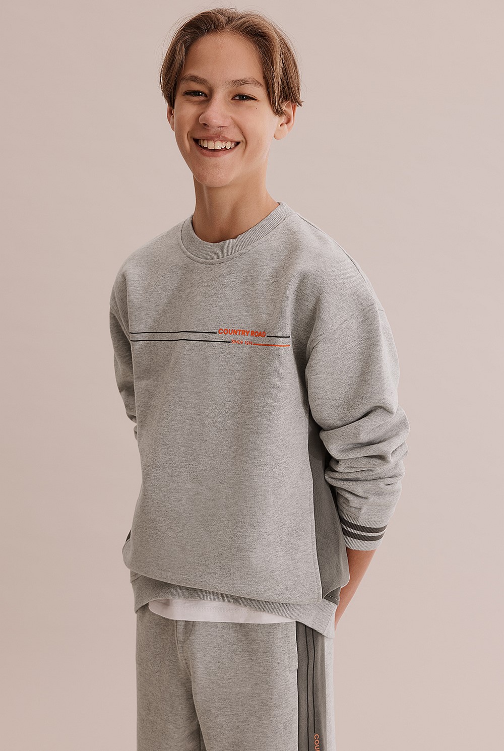 Teen Recycled Cotton Panel Logo Sweat