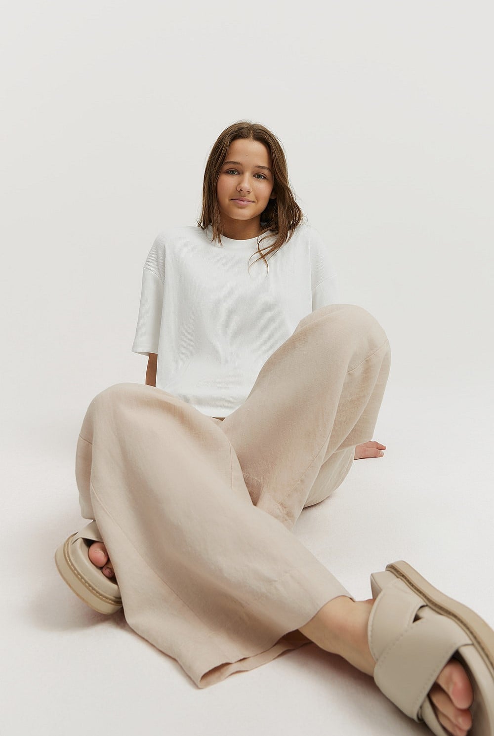 Teen Pull-On Linen Pant