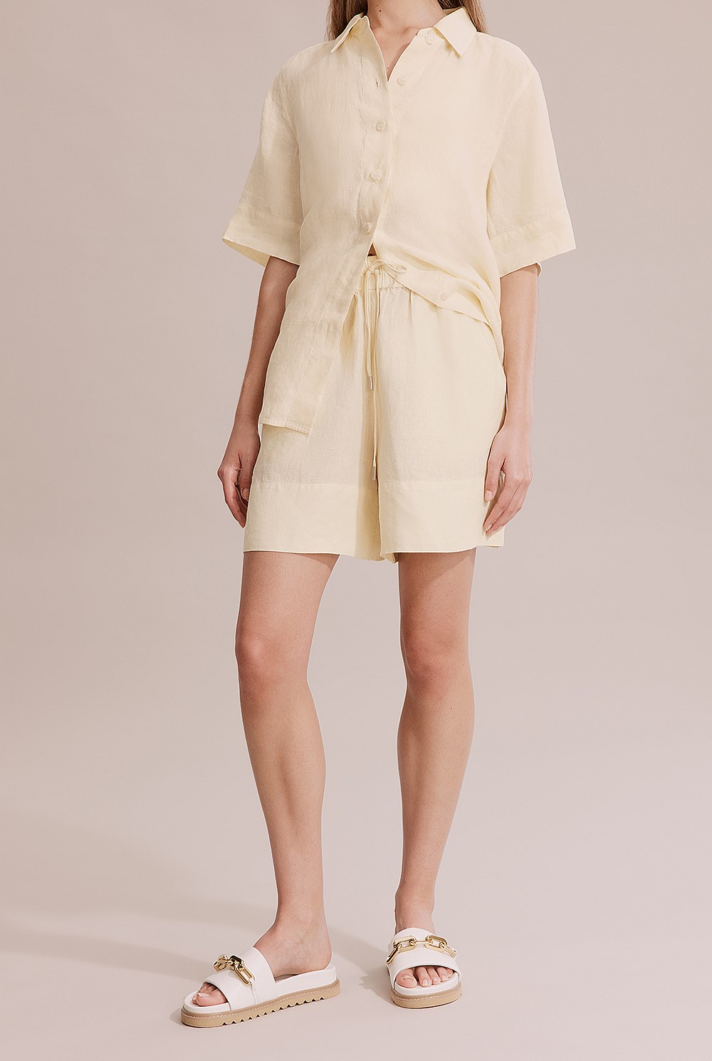 Organically Grown Linen Palazzo Short