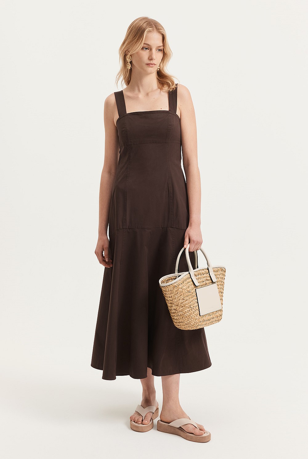 Strap Detail Midi Dress