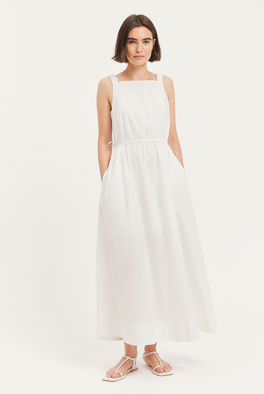 Cotton Elastic Detail Dress