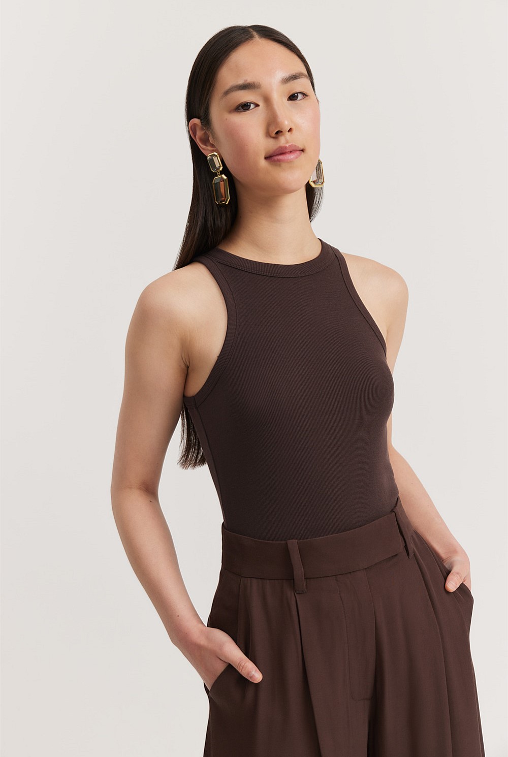 Cotton Silk Rib Tank
