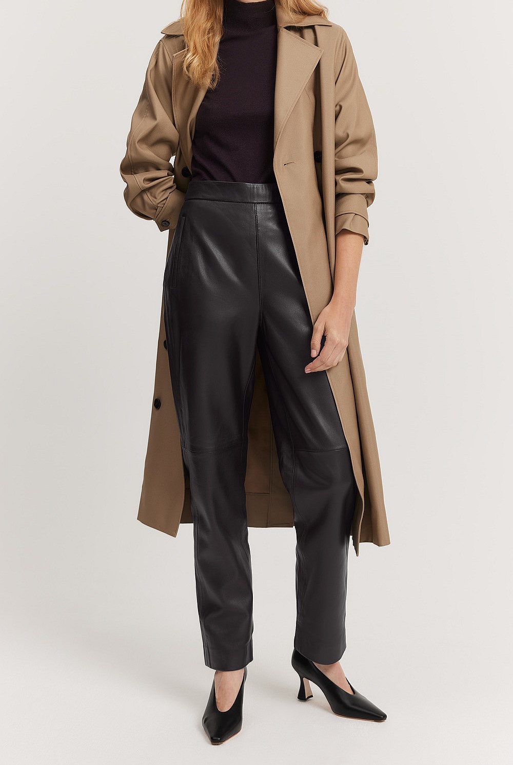 Leather Straight Pant