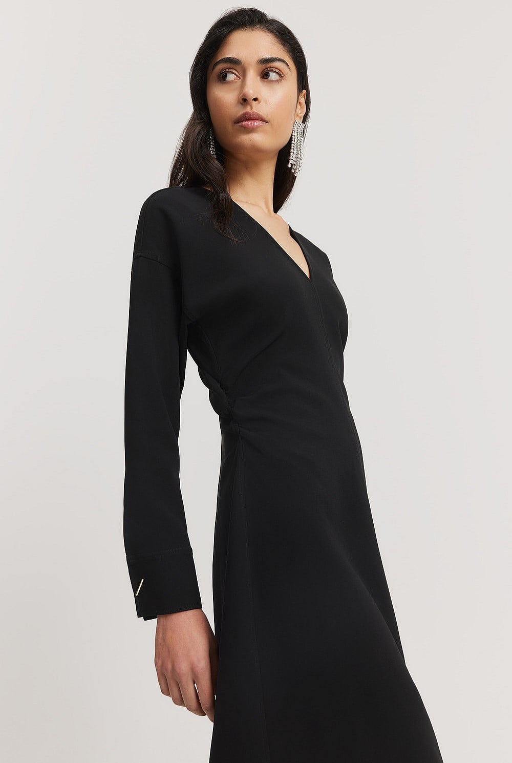 V-Neck Midi Dress