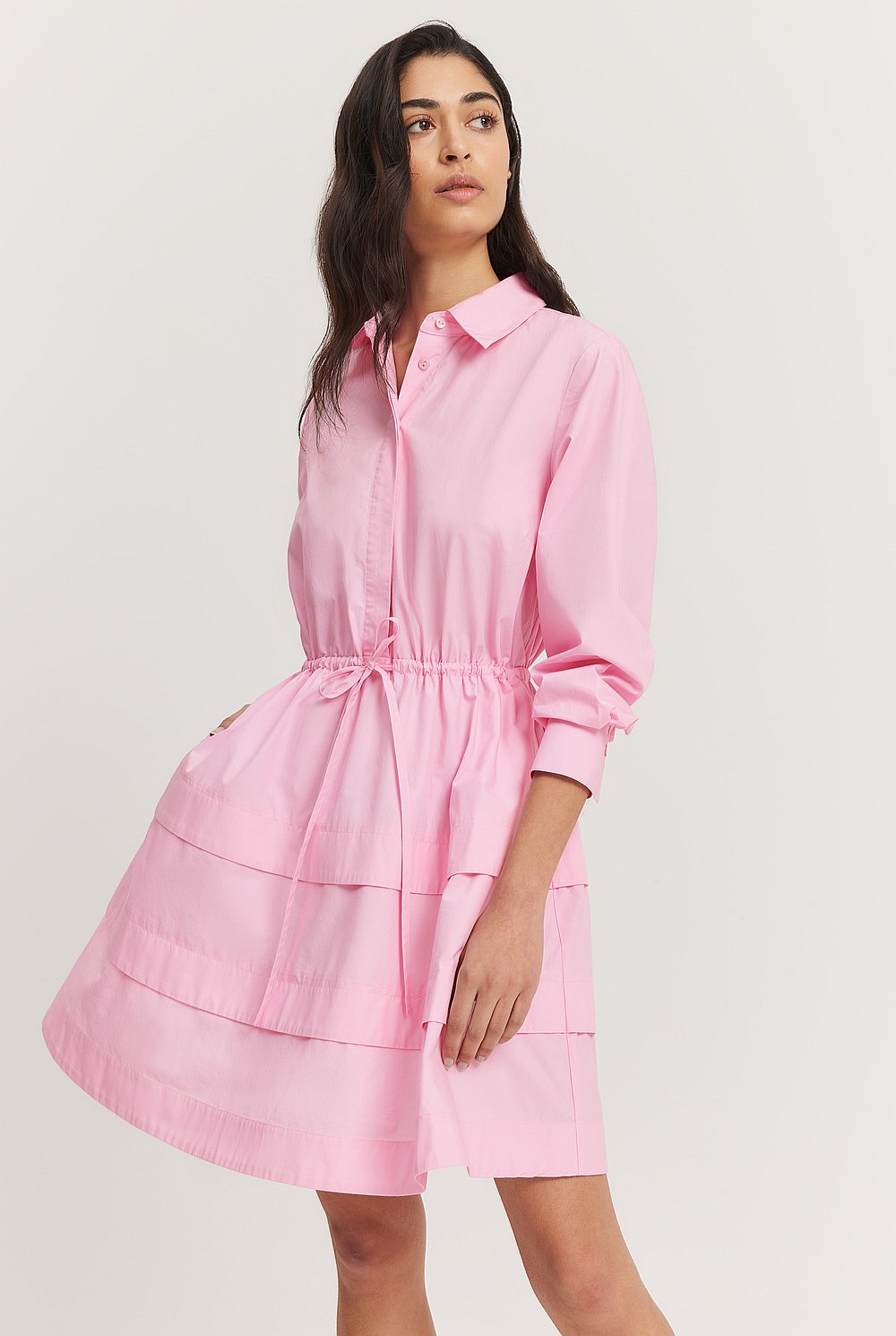 Tiered Shirt Dress