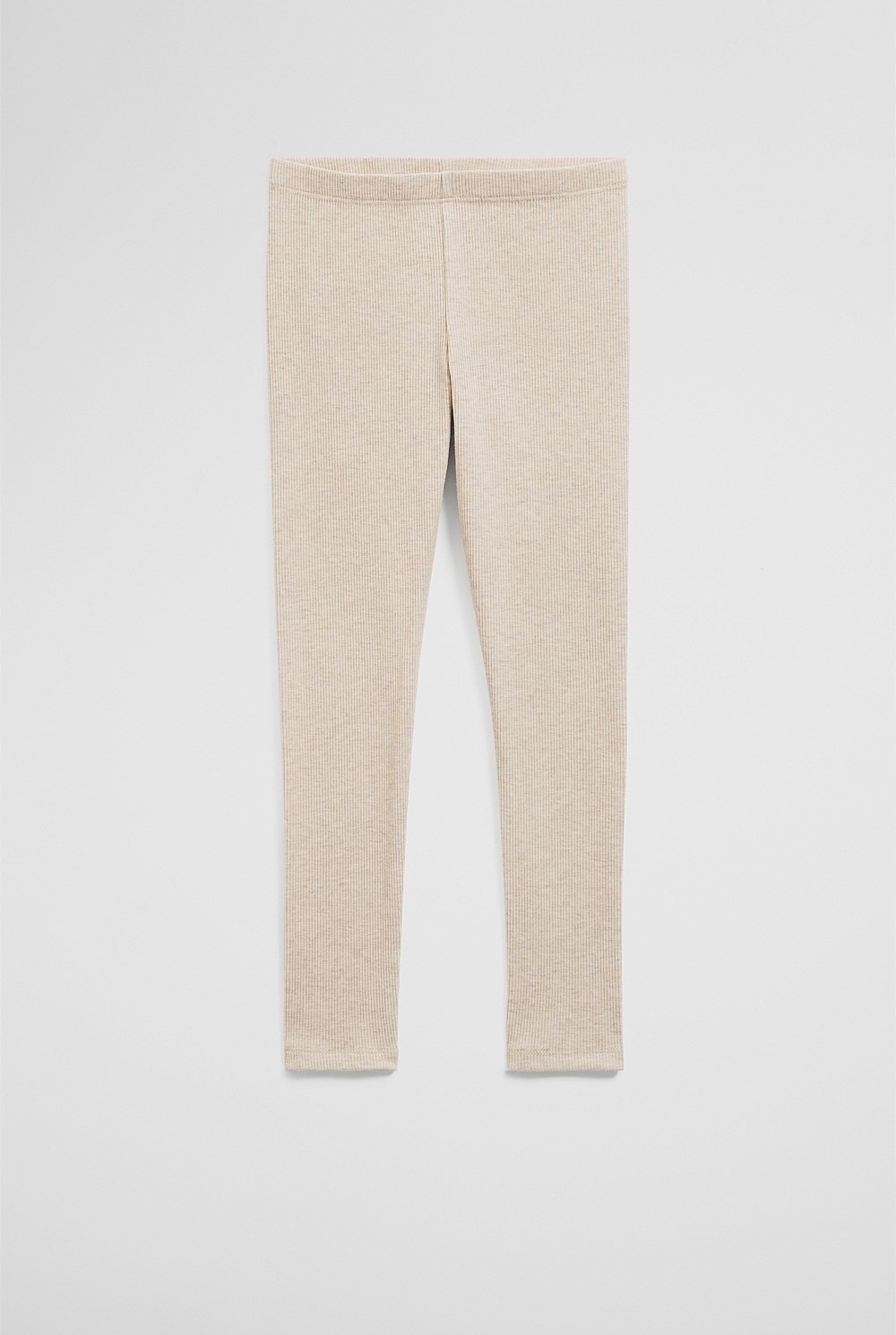 Organically Grown Cotton Blend Solid Rib Legging