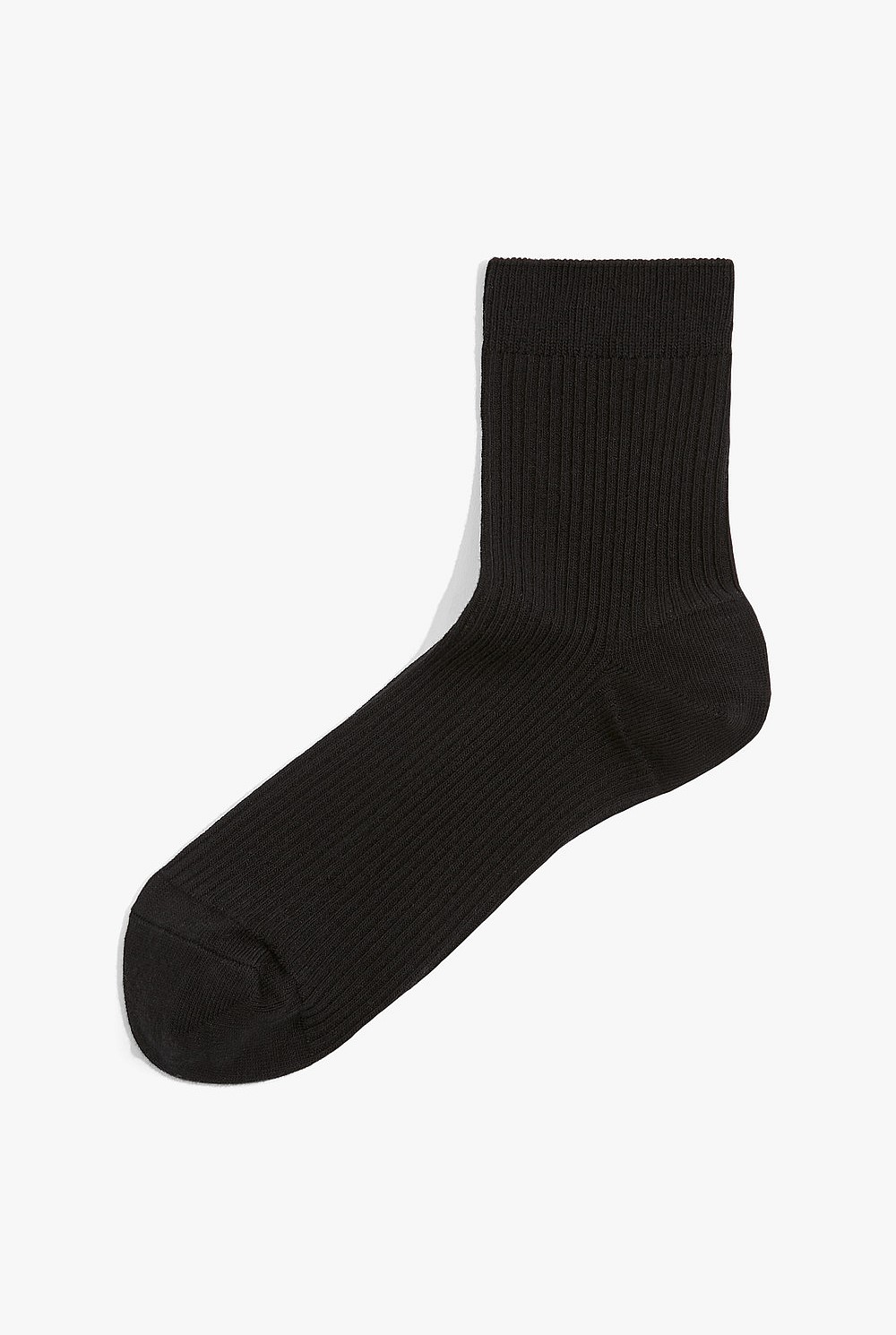 Australian Cotton Blend Ribbed Quarter Crew Sock