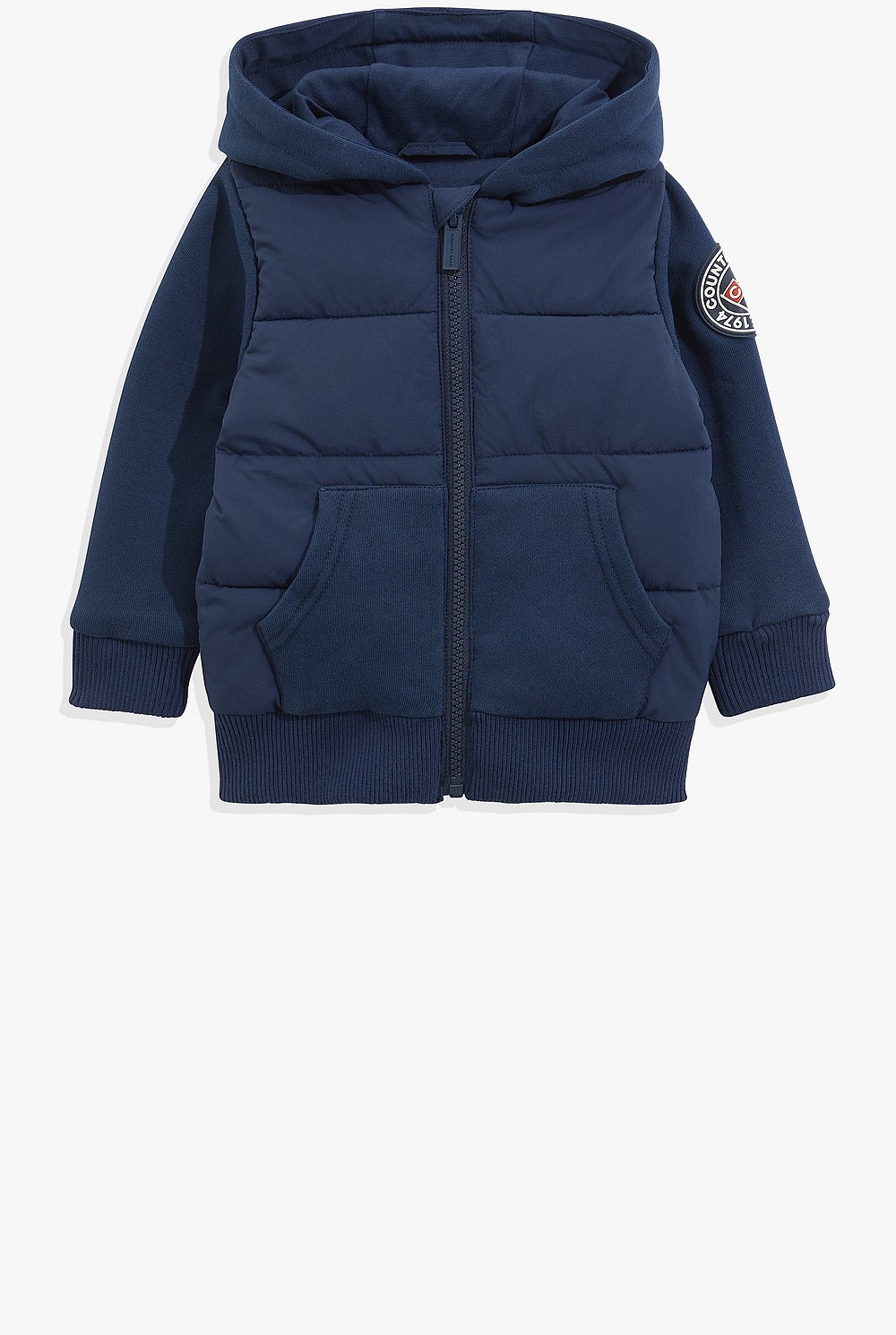Recycled Nylon Puffer Sweat Jacket