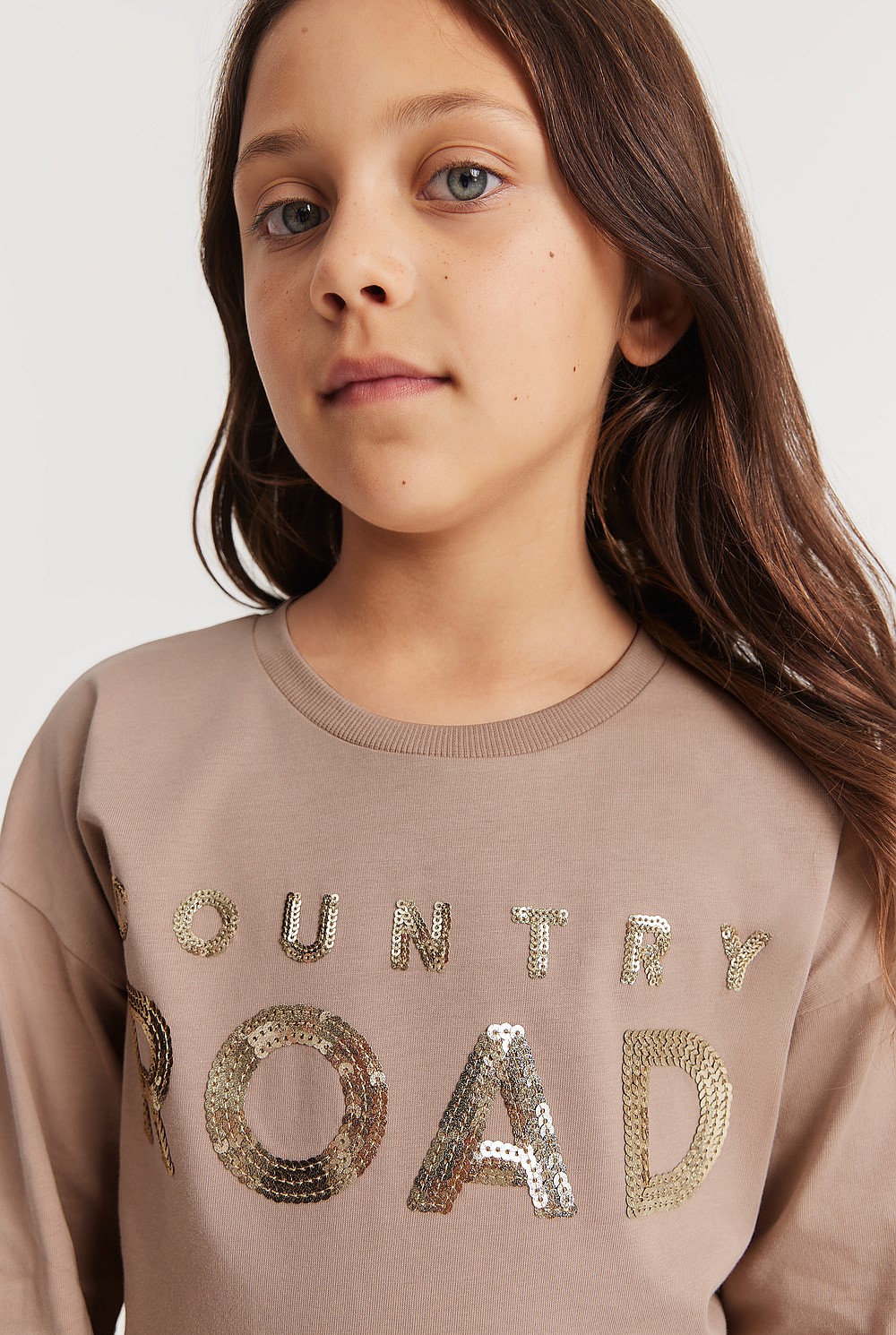 Australian Cotton Sequin Logo T-Shirt