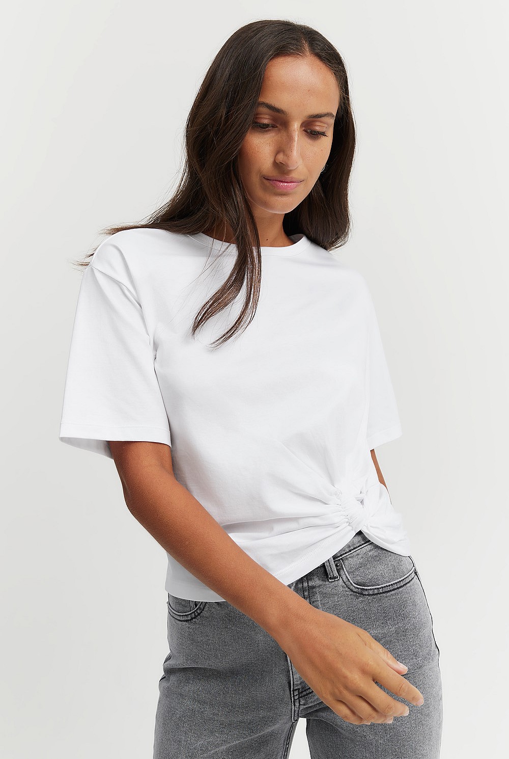 Cotton Knot Detail T-Shirt