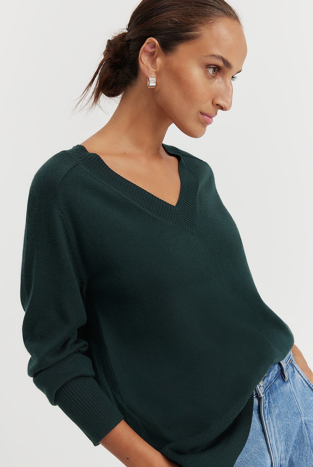 Verified Merino Wool V-neck Knit