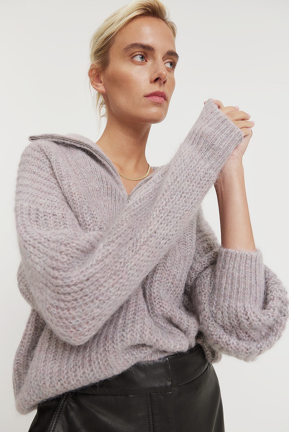 Zip Detail Knit