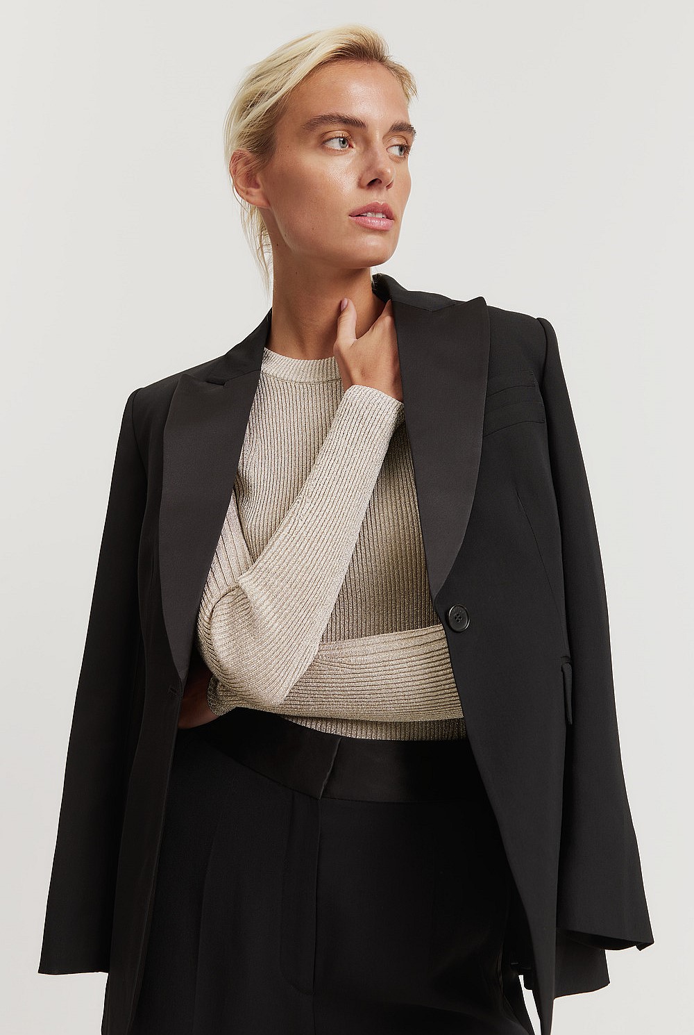 Metallic Long Sleeve Top