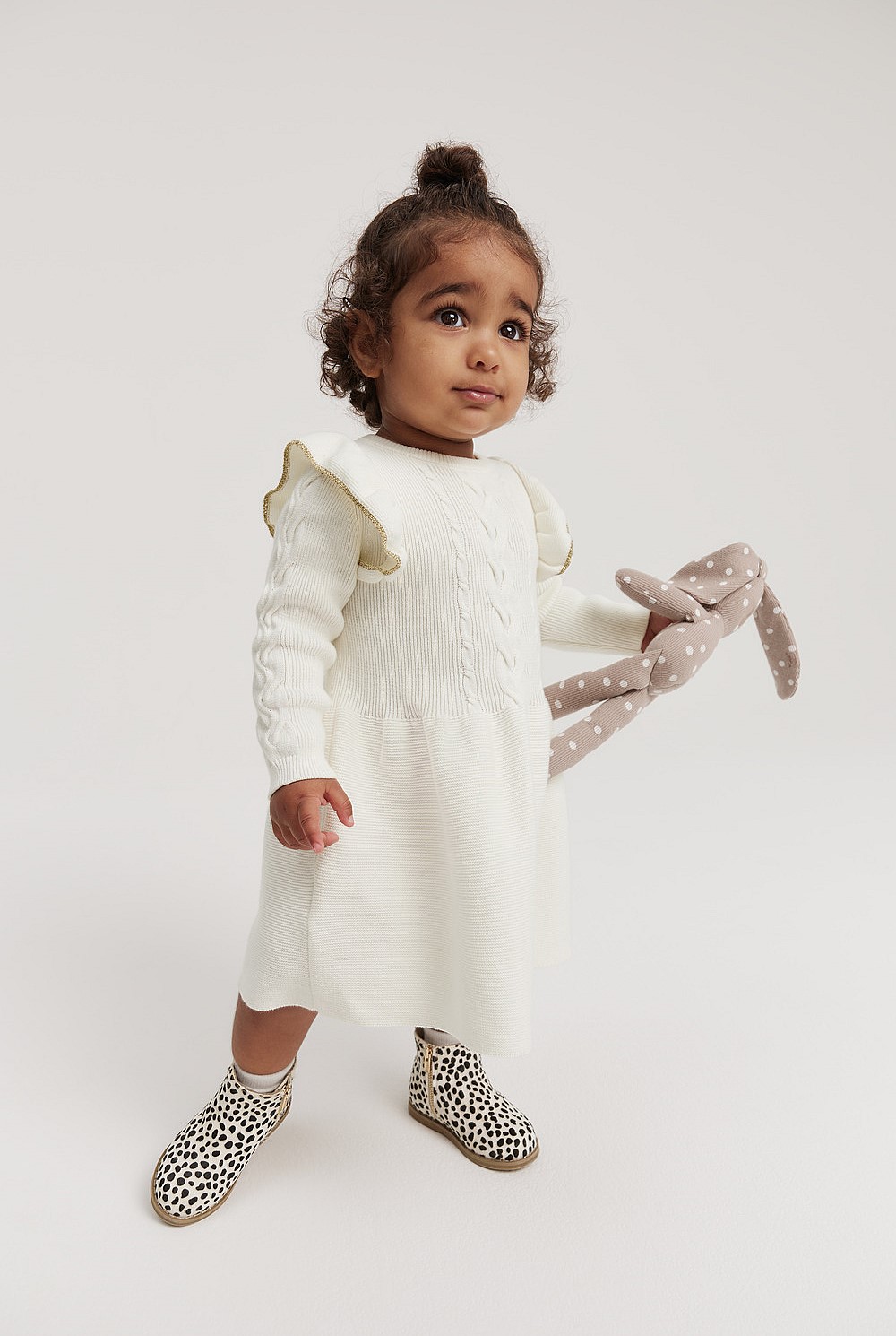 Organically Grown Cotton Pointelle Knit Dress