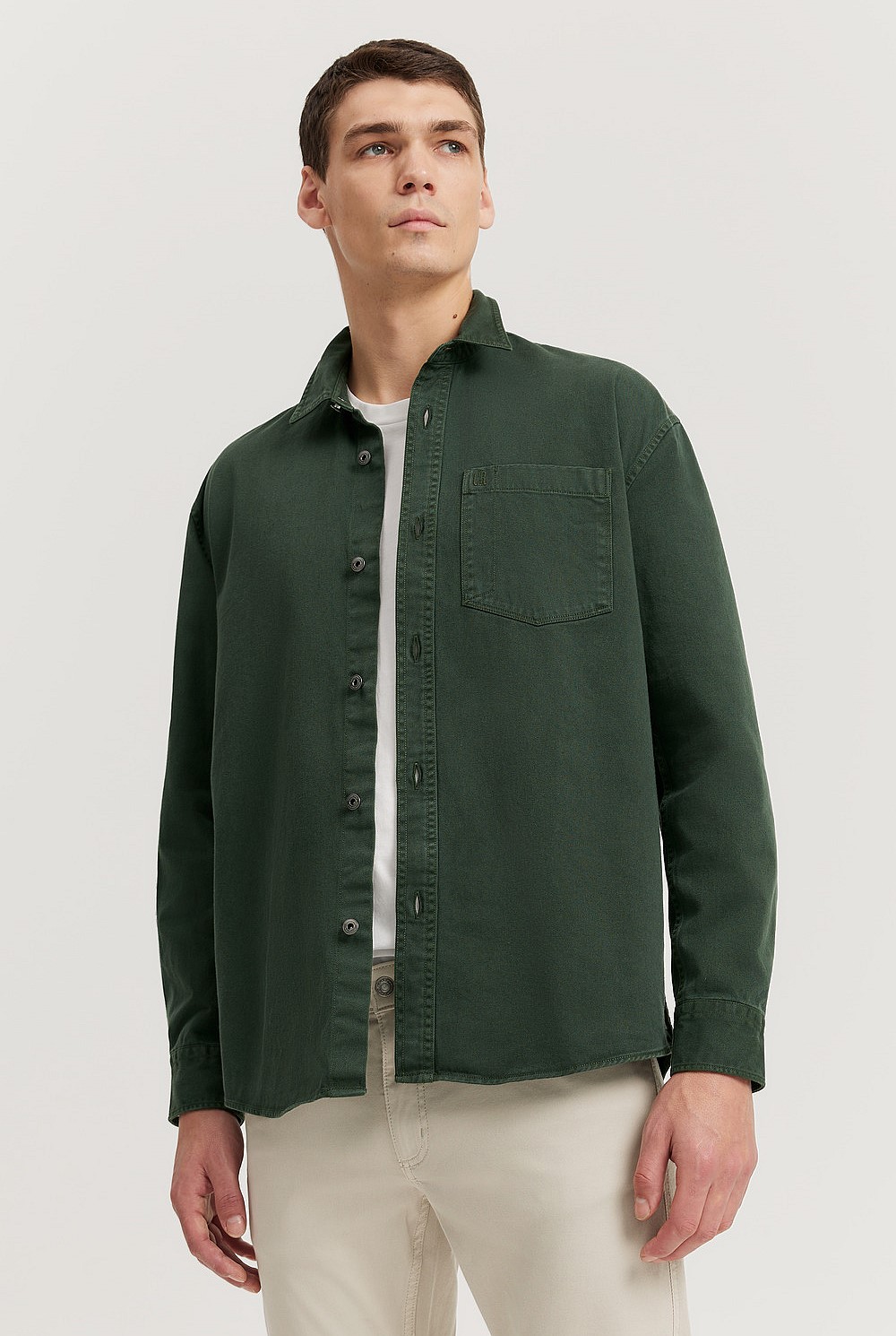 Relaxed Fit Heavy Twill Shirt