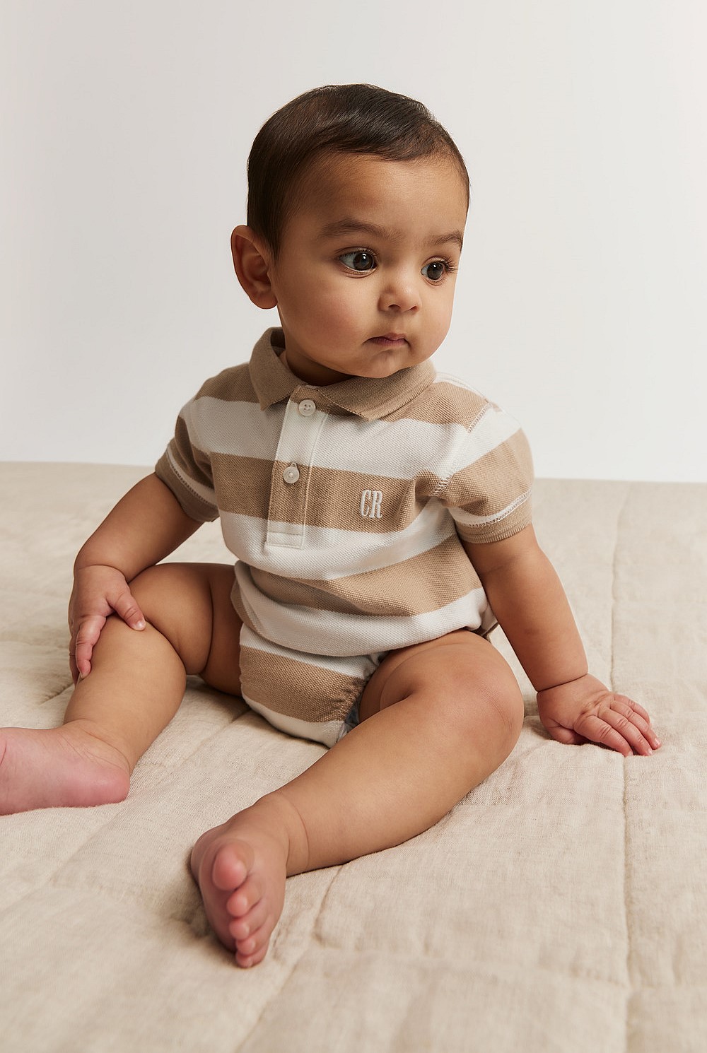 Organically Grown Cotton Polo Bodysuit