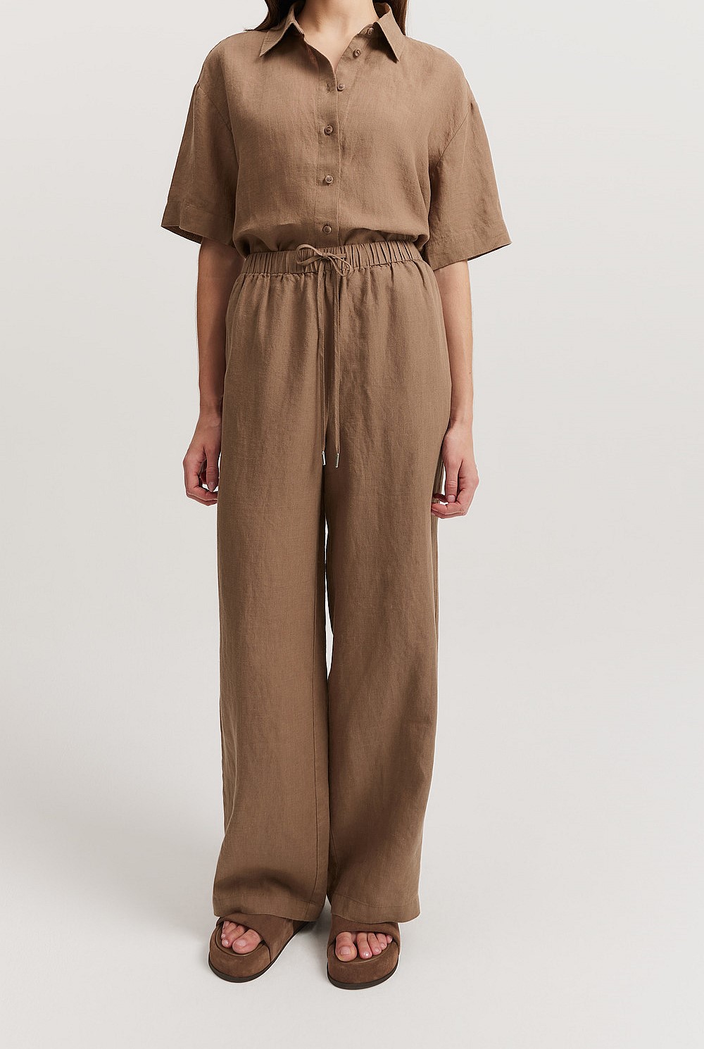 Organically Grown Linen Pull-on Pant