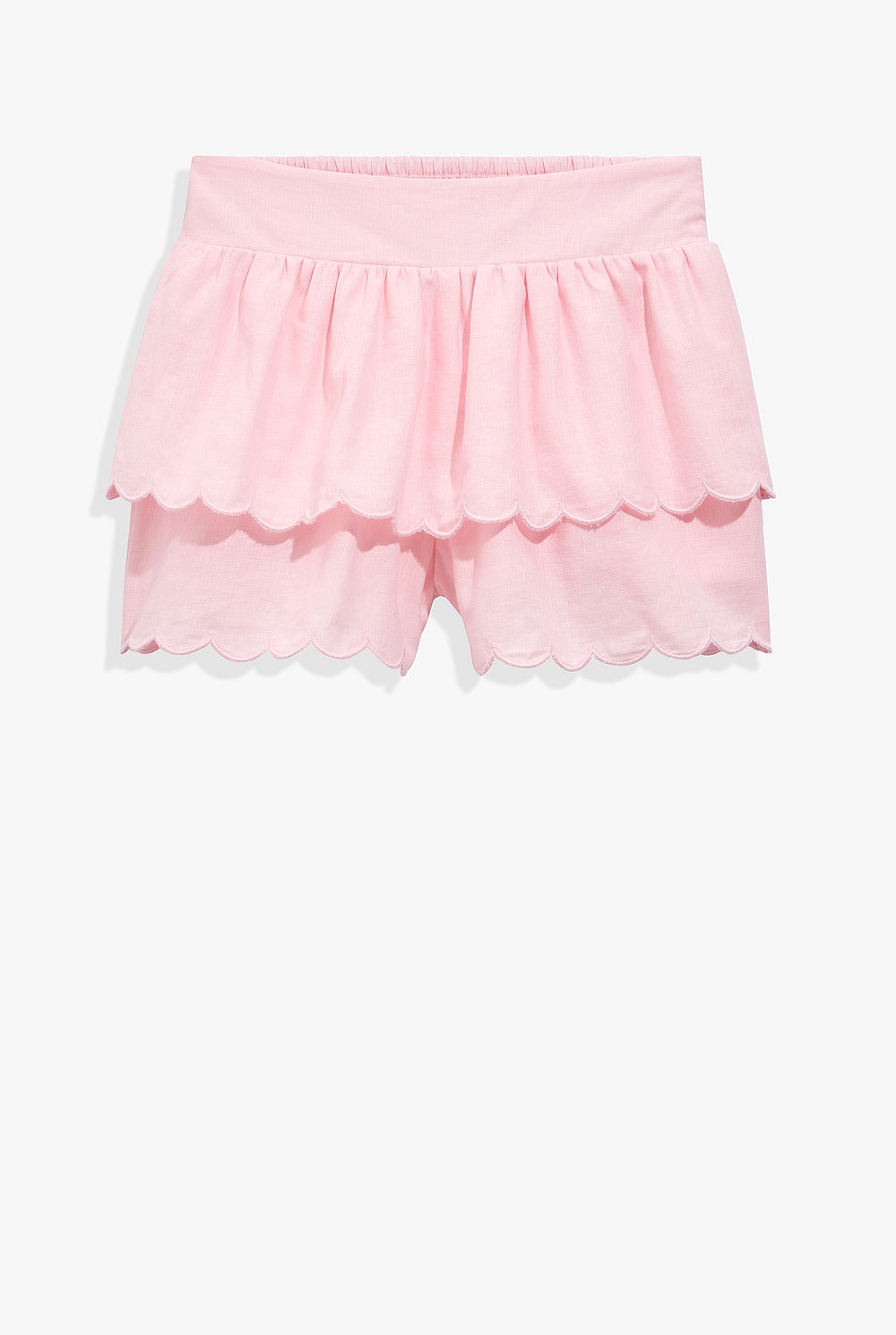 Scallop Linen Cotton Skort