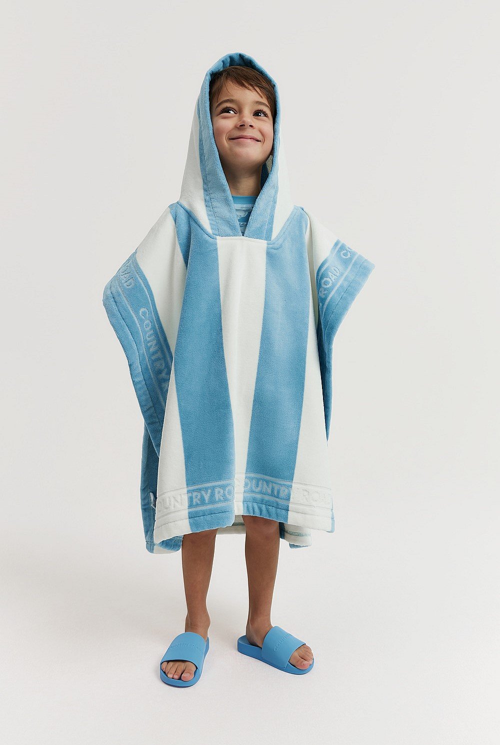 Australian Cotton Logo Stripe Poncho