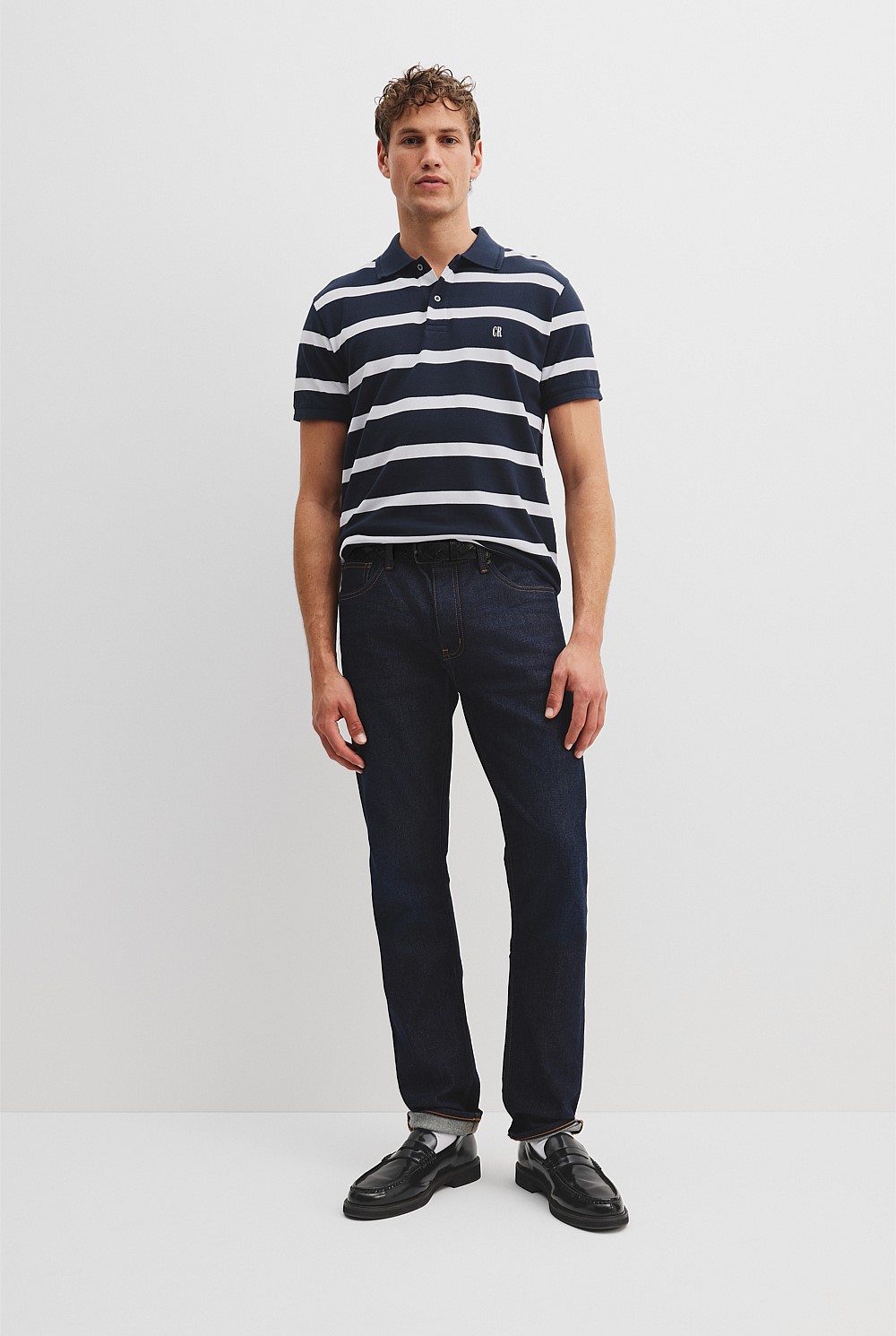 Verified Australian Cotton Stripe Pique Polo