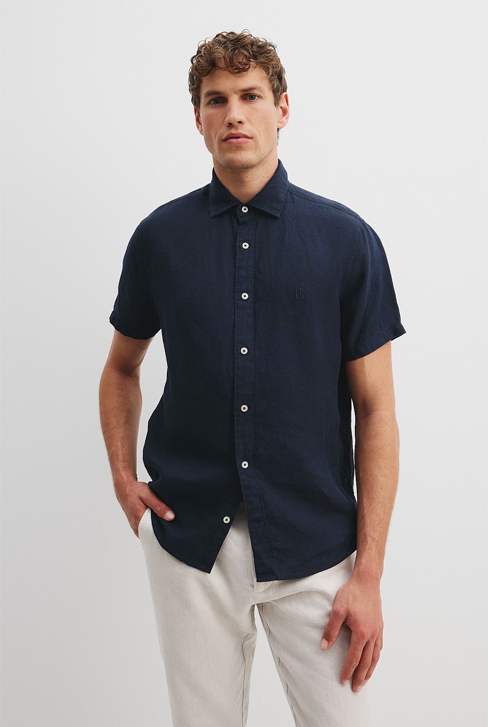 Regular Fit Organically Grown Linen Short Sleeve Shirt