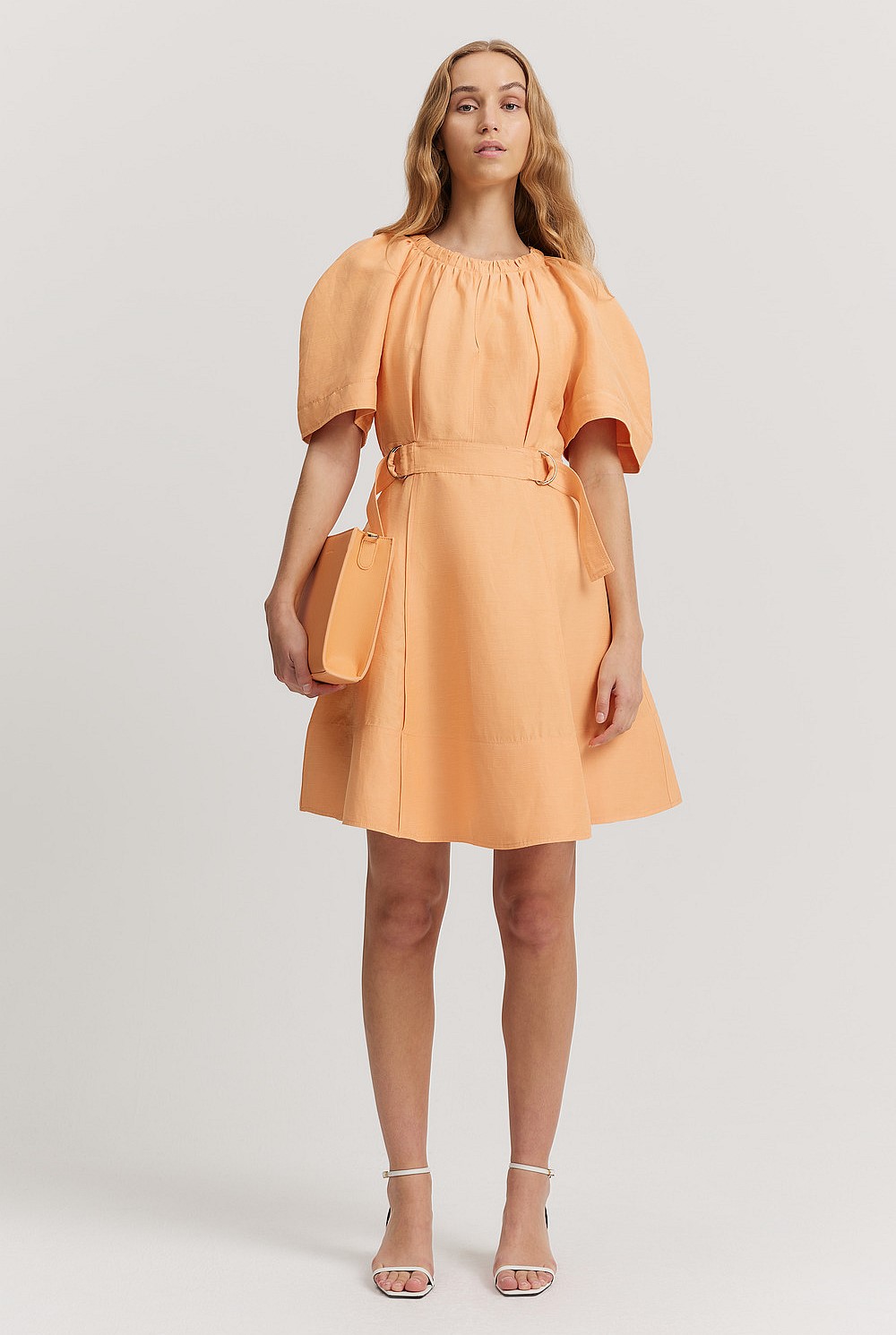 Gathered Neck Mini Dress