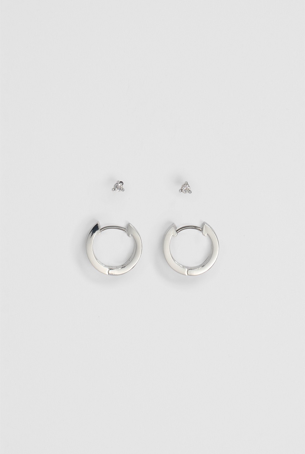 Double Hoop Stud Earring Pack of 2