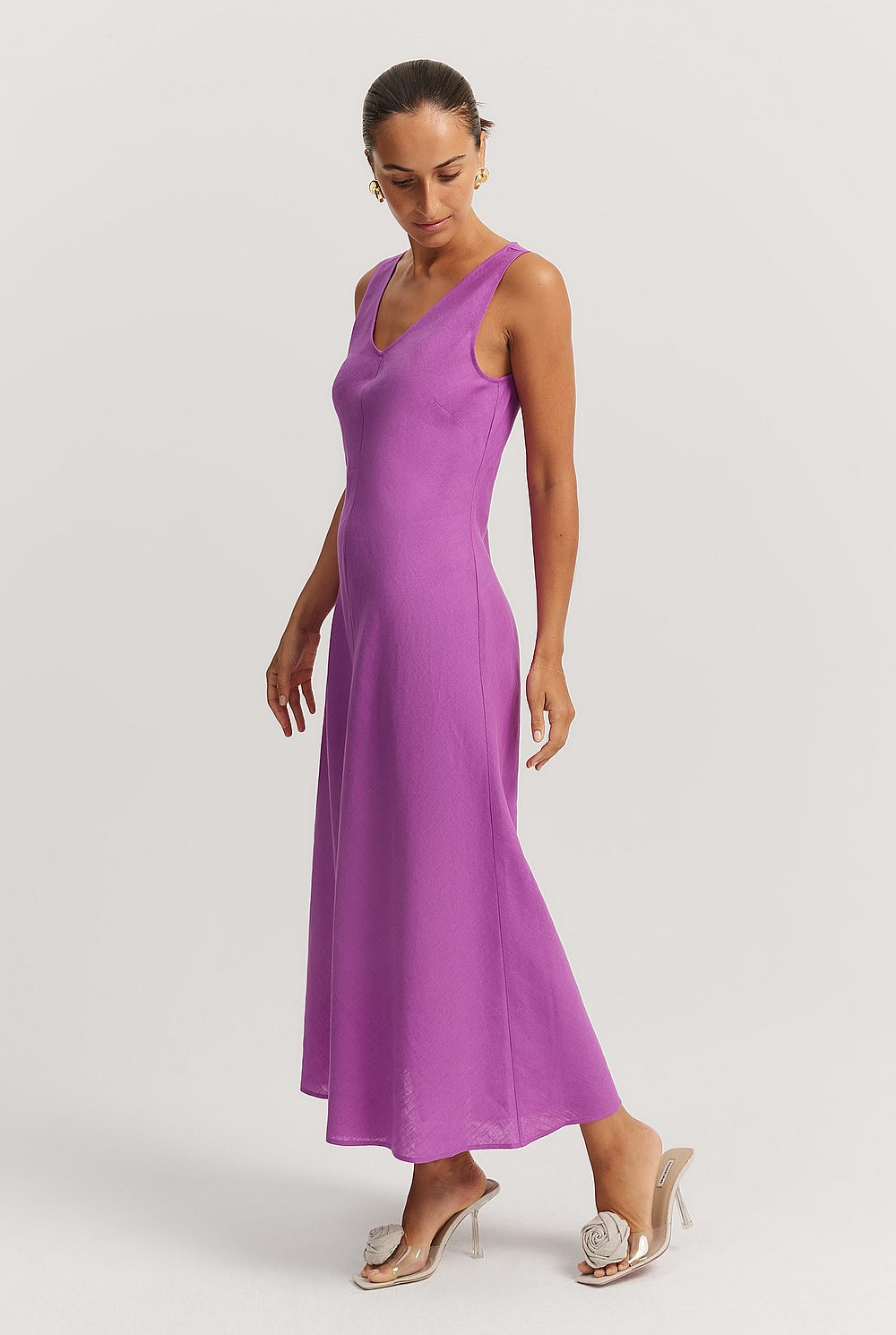 Organically Grown Linen Bias Dress