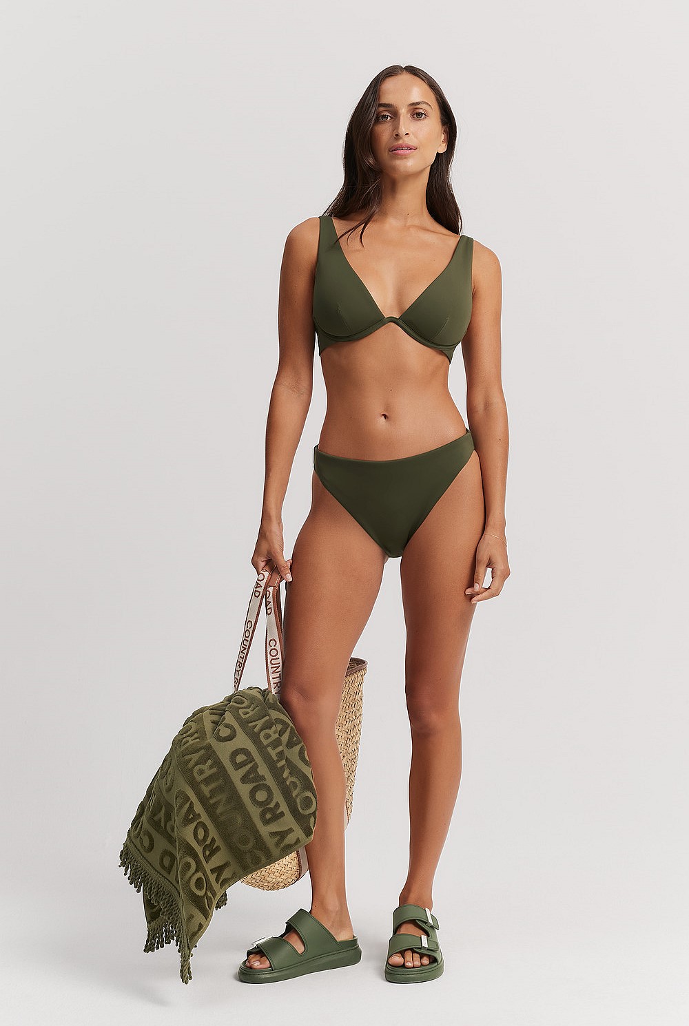 Recycled Nylon Blend Triangle Bikini Top