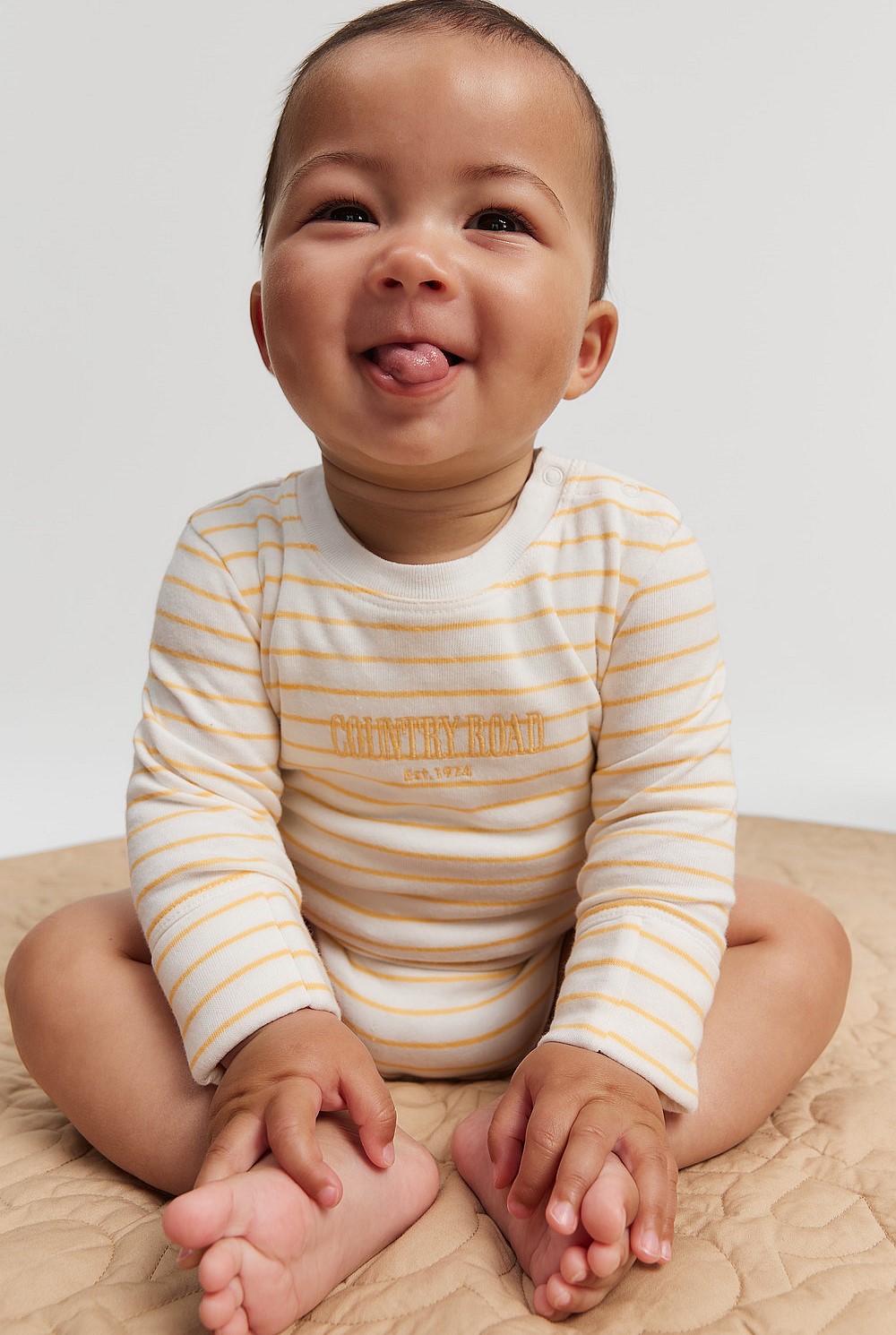 Organically Grown Cotton Heritage Long Sleeve Bodysuit