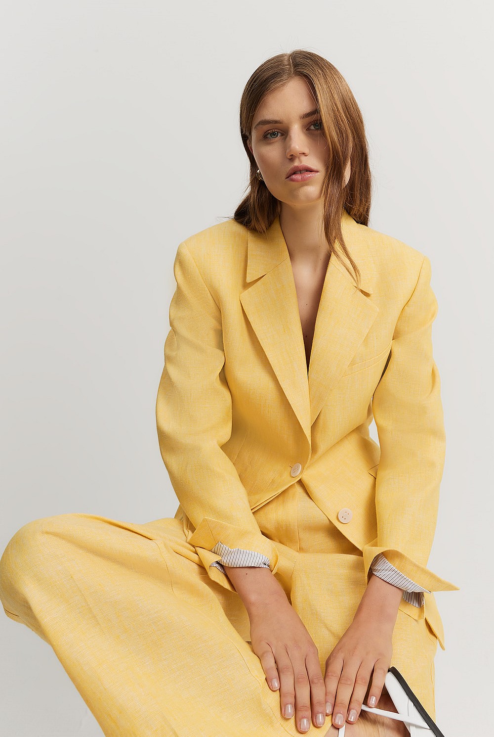 Linen Yarn Dyed Blazer